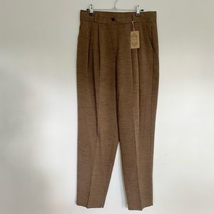 Vintage speckled trouser pants brown and black high rise 31” waist poly rayon